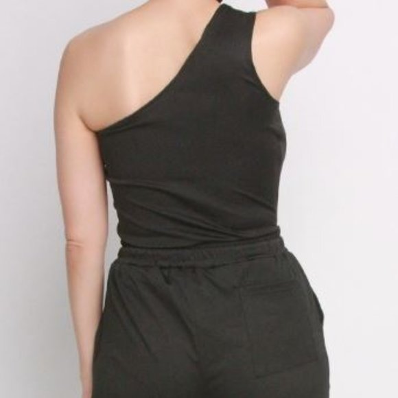 💥Cute One Sleve Top and Jogger Pants Set - Picture 3 of 8